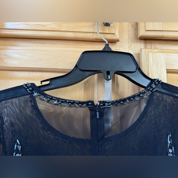 XSCAPE Women’s Navy Dress Beaded Empire-Waist Formal Gown Plus Size 14W -DISPLAY - Picture 11 of 12